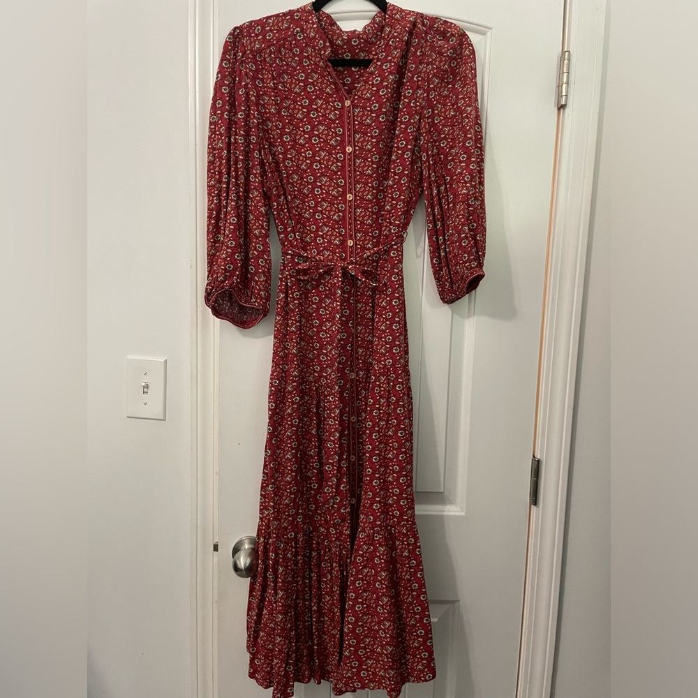 Red Floral Maxi Dress